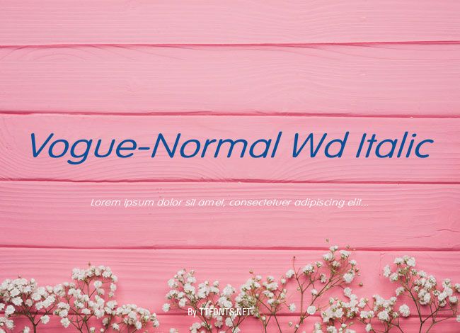 Vogue-Normal Wd Italic example